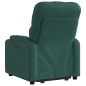 vidaXL Sillón eléctrico reclinable elevable de tela verde oscuro vidaXL Sillón eléctrico reclinable elevable de tela verde oscuro