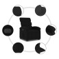 vidaXL Sillón eléctrico reclinable elevable de tela negro