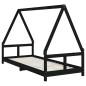 vidaXL Estructura de cama para niños madera de pino negro 80x200 cm vidaXL Estructura de cama para niños madera de pino negro 80x200 cm