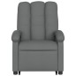 vidaXL Sillón eléctrico reclinable elevable de tela gris oscuro
