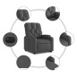 vidaXL Sillón eléctrico reclinable elevable de tela gris oscuro vidaXL Sillón eléctrico reclinable elevable de tela gris oscuro