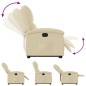 vidaXL Sillón eléctrico reclinable elevable de tela color crema vidaXL Sillón eléctrico reclinable elevable de tela color crema