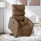 vidaXL Sillón eléctrico reclinable elevable de tela marrón vidaXL Sillón eléctrico reclinable elevable de tela marrón