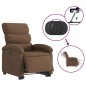 vidaXL Sillón eléctrico reclinable elevable de tela marrón vidaXL Sillón eléctrico reclinable elevable de tela marrón