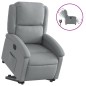 vidaXL Sillón eléctrico reclinable elevable de tela gris claro vidaXL Sillón eléctrico reclinable elevable de tela gris claro