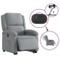 vidaXL Sillón eléctrico reclinable elevable de tela gris claro vidaXL Sillón eléctrico reclinable elevable de tela gris claro