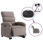 vidaXL Sillón eléctrico reclinable elevable de tela gris taupe vidaXL Sillón eléctrico reclinable elevable de tela gris taupe