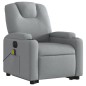 vidaXL Sillón de masaje eléctrico reclinable elevable tela gris claro vidaXL Sillón de masaje eléctrico reclinable elevable tela gris claro