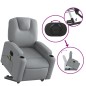 vidaXL Sillón de masaje eléctrico reclinable elevable tela gris claro vidaXL Sillón de masaje eléctrico reclinable elevable tela gris claro