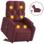 vidaXL Sillón de masaje elevable eléctrico tela rojo tinto vidaXL Sillón de masaje elevable eléctrico tela rojo tinto