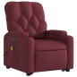 vidaXL Sillón de masaje elevable eléctrico tela rojo tinto vidaXL Sillón de masaje elevable eléctrico tela rojo tinto