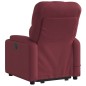 vidaXL Sillón de masaje elevable eléctrico tela rojo tinto vidaXL Sillón de masaje elevable eléctrico tela rojo tinto