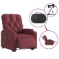 vidaXL Sillón de masaje elevable eléctrico tela rojo tinto vidaXL Sillón de masaje elevable eléctrico tela rojo tinto