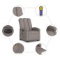 vidaXL Sillón de masaje eléctrico reclinable elevable tela taupé vidaXL Sillón de masaje eléctrico reclinable elevable tela taupé