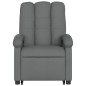vidaXL Sillón de masaje eléctrico reclinable elevable tela gris oscuro