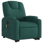 vidaXL Sillón masaje eléctrico reclinable elevable tela verde oscuro vidaXL Sillón masaje eléctrico reclinable elevable tela verde oscuro