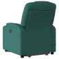 vidaXL Sillón masaje eléctrico reclinable elevable tela verde oscuro vidaXL Sillón masaje eléctrico reclinable elevable tela verde oscuro