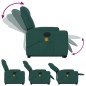 vidaXL Sillón masaje eléctrico reclinable elevable tela verde oscuro vidaXL Sillón masaje eléctrico reclinable elevable tela verde oscuro