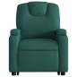 vidaXL Sillón masaje eléctrico reclinable elevable tela verde oscuro vidaXL Sillón masaje eléctrico reclinable elevable tela verde oscuro