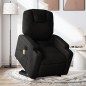 vidaXL Sillón de masaje eléctrico reclinable elevable tela negro vidaXL Sillón de masaje eléctrico reclinable elevable tela negro