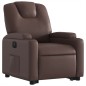 vidaXL Sillón reclinable elevable eléctrico de cuero sintético marrón vidaXL Sillón reclinable elevable eléctrico de cuero sintético marrón