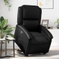 vidaXL Sillón reclinable elevable cuero artificial negro vidaXL Sillón reclinable elevable cuero artificial negro
