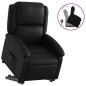 vidaXL Sillón reclinable elevable cuero artificial negro vidaXL Sillón reclinable elevable cuero artificial negro
