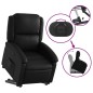 vidaXL Sillón reclinable elevable cuero artificial negro vidaXL Sillón reclinable elevable cuero artificial negro