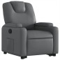 vidaXL Sillón reclinable elevable cuero artificial gris vidaXL Sillón reclinable elevable cuero artificial gris