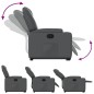 vidaXL Sillón reclinable elevable cuero artificial gris vidaXL Sillón reclinable elevable cuero artificial gris