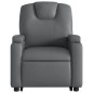 vidaXL Sillón reclinable elevable cuero artificial gris vidaXL Sillón reclinable elevable cuero artificial gris