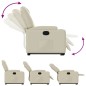 vidaXL Sillón reclinable elevable cuero artificial color crema vidaXL Sillón reclinable elevable cuero artificial color crema
