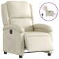vidaXL Sillón reclinable eléctrico de cuero sintético crema vidaXL Sillón reclinable eléctrico de cuero sintético crema