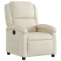 vidaXL Sillón reclinable eléctrico de cuero sintético crema vidaXL Sillón reclinable eléctrico de cuero sintético crema