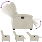 vidaXL Sillón reclinable eléctrico de cuero sintético crema vidaXL Sillón reclinable eléctrico de cuero sintético crema