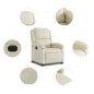 vidaXL Sillón reclinable eléctrico de cuero sintético crema vidaXL Sillón reclinable eléctrico de cuero sintético crema