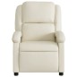 vidaXL Sillón reclinable eléctrico de cuero sintético crema vidaXL Sillón reclinable eléctrico de cuero sintético crema