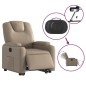 vidaXL Sillón elevable eléctrico cuero artificial capuchino vidaXL Sillón elevable eléctrico cuero artificial capuchino