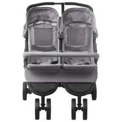 vidaXL Carrito para gemelos de acero gris claro