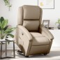 vidaXL Sillón reclinable elevable cuero artificial color capuchino vidaXL Sillón reclinable elevable cuero artificial color capuchino