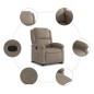 vidaXL Sillón reclinable elevable cuero artificial color capuchino vidaXL Sillón reclinable elevable cuero artificial color capuchino