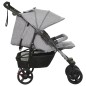 vidaXL Carrito para gemelos de acero gris claro vidaXL Carrito para gemelos de acero gris claro