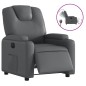 vidaXL Sillón reclinable eléctrico de cuero sintético gris vidaXL Sillón reclinable eléctrico de cuero sintético gris