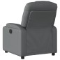 vidaXL Sillón reclinable eléctrico de cuero sintético gris vidaXL Sillón reclinable eléctrico de cuero sintético gris