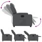 vidaXL Sillón reclinable eléctrico de cuero sintético gris vidaXL Sillón reclinable eléctrico de cuero sintético gris