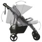 vidaXL Carrito para gemelos de acero gris claro vidaXL Carrito para gemelos de acero gris claro