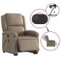 vidaXL Sillón reclinable de masaje eléctrico cuero sintético capuchino vidaXL Sillón reclinable de masaje eléctrico cuero sintético capuchino