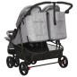 vidaXL Carrito para gemelos de acero gris claro vidaXL Carrito para gemelos de acero gris claro