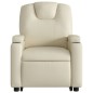 vidaXL Sillón de masaje elevable eléctrico cuero sintético crema vidaXL Sillón de masaje elevable eléctrico cuero sintético crema