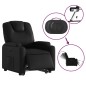 vidaXL Sillón reclinable y elevable eléctrico cuero sintético negro vidaXL Sillón reclinable y elevable eléctrico cuero sintético negro